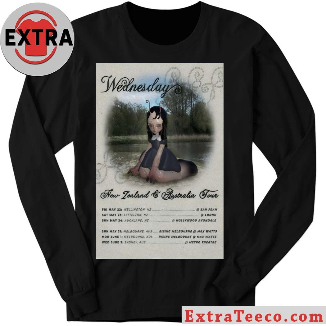 Official Wednesday New Zealand &amp; Australia 2026 Poster Shirt