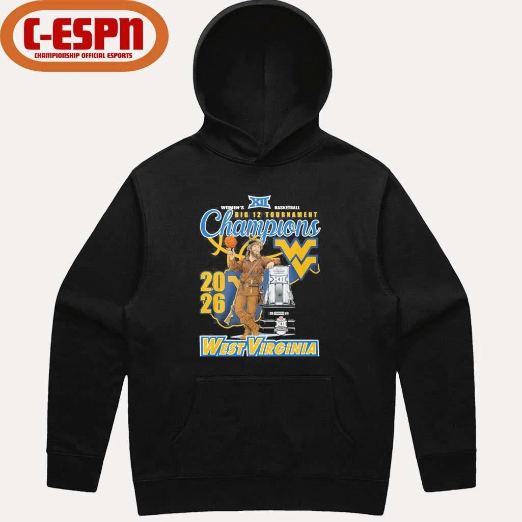 Official West Virginia Mountaineers Mascot 2026 Big 12 Women’s Basketball Tournament Champions Shirt