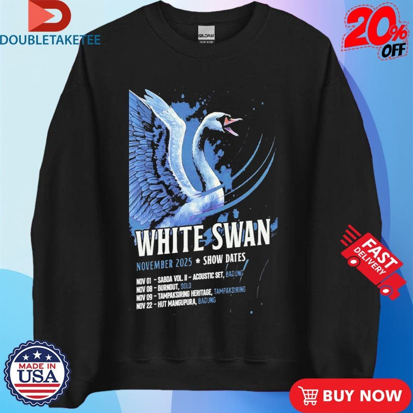 Official White Swan November 2025 Tour Show Dates Shirts
