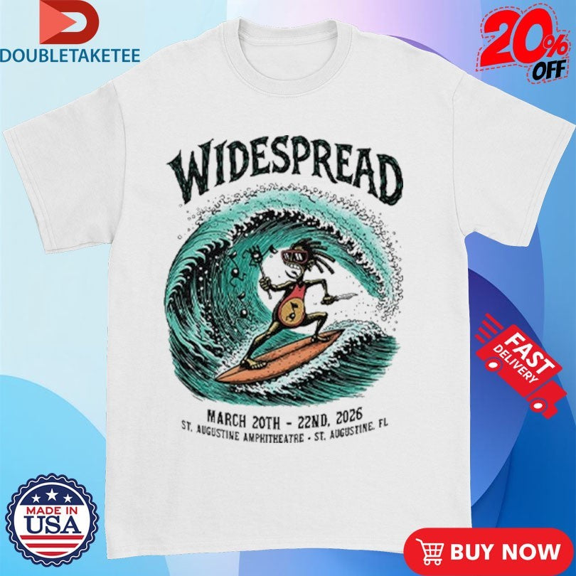 Official Widespread March 20th-22nd 2026 St Augustine Amphitheatre Surf Shirts