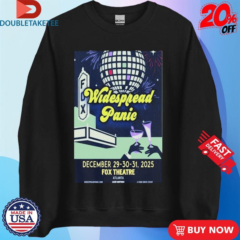 Official Widespread Panic Fox Theatre Dec 29-31 2025 Atlanta Shirts