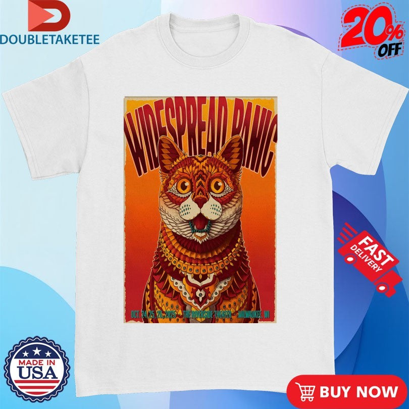 Official Widespread Panic In Milwaukee WI On Oct 24-26 2025 Cat Shirts