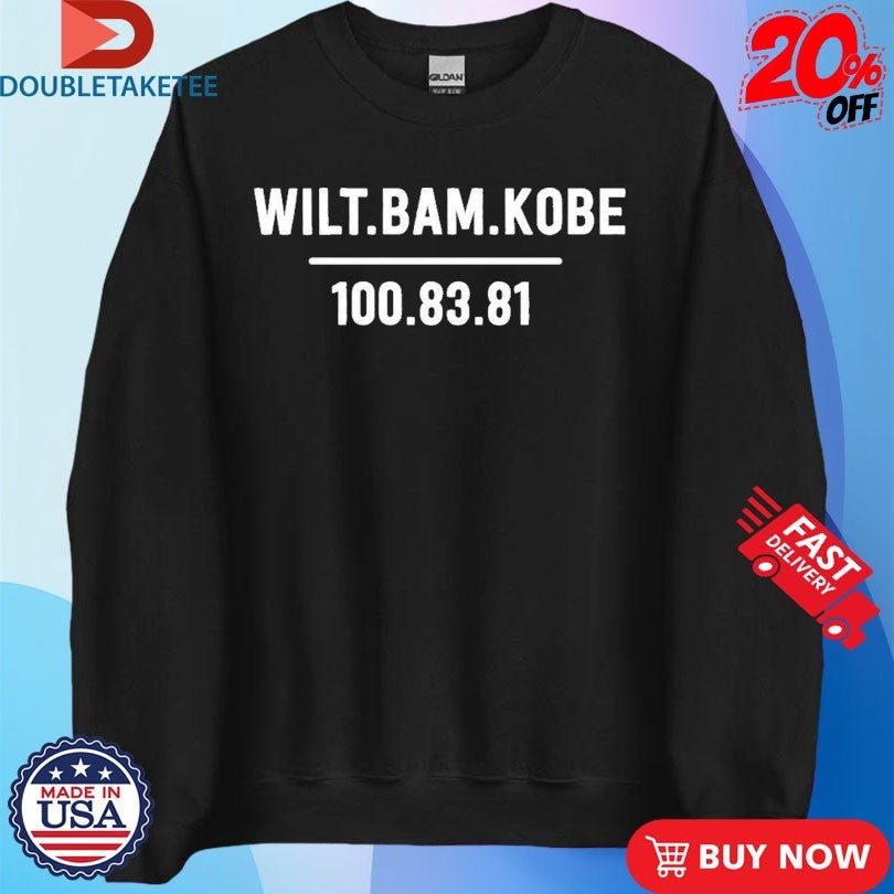 Official Wilt Bam Kobe 100 83 81 3 Players Most Points In A Game In NBA History Shirts