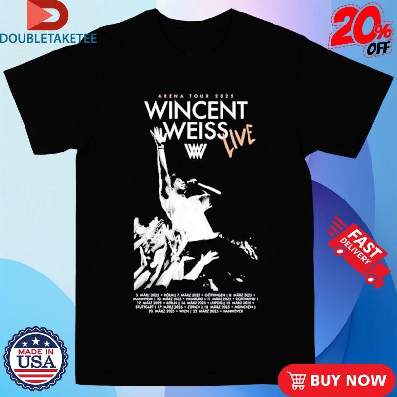 Official Wincent Weiss Live Arena Tour 2025 Shirts