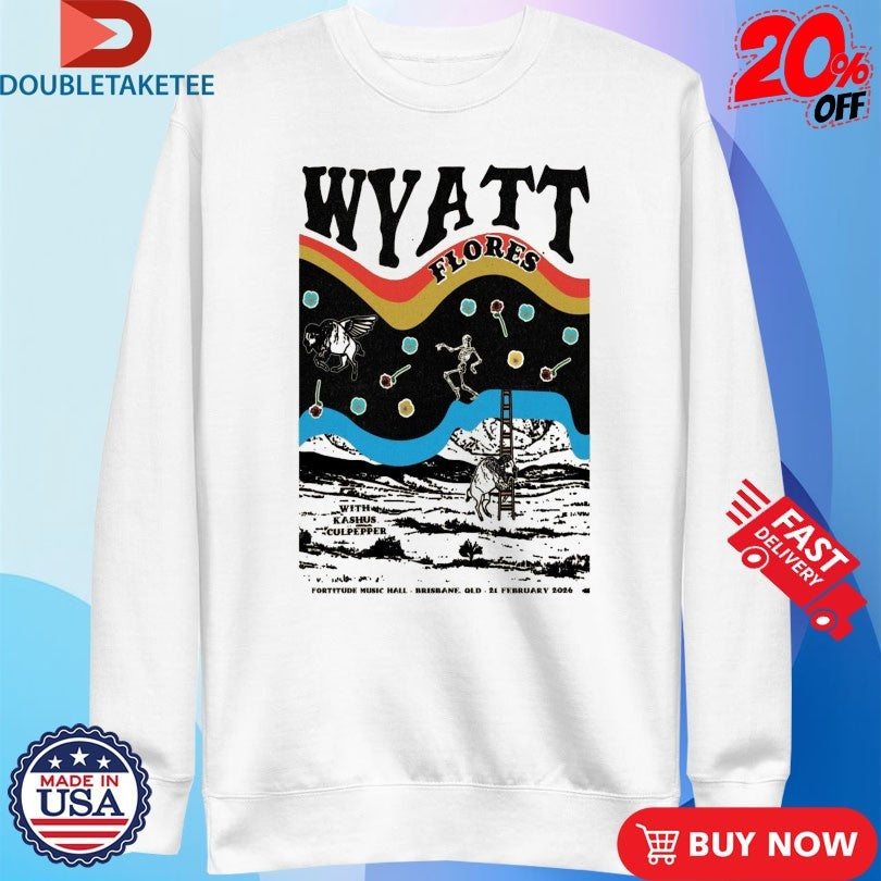 Official Wyatt Flores Feb 21 2026 Brisbane, OLD Shirts