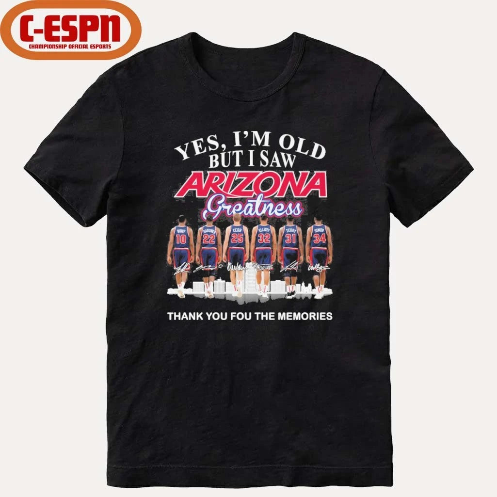 Official Yes, I’m Old But I Saw Arizona Wildcats Basketball Greatness Shirt