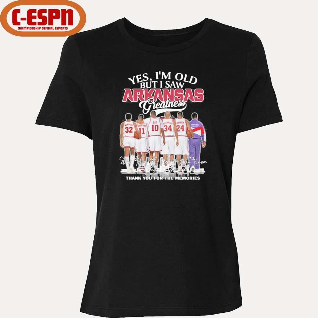 Official Yes, I’m Old But I Saw Arkansas Men’s Basketball Greatness T-Shirt
