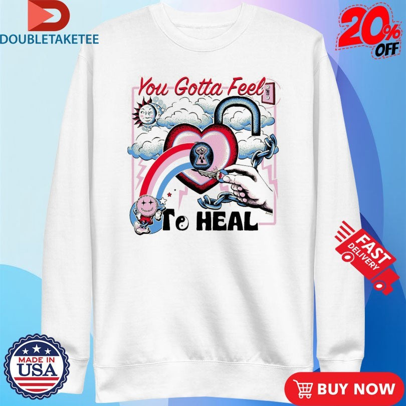 Official You Gotta Feel To Heal Hand Heart Key Shirts