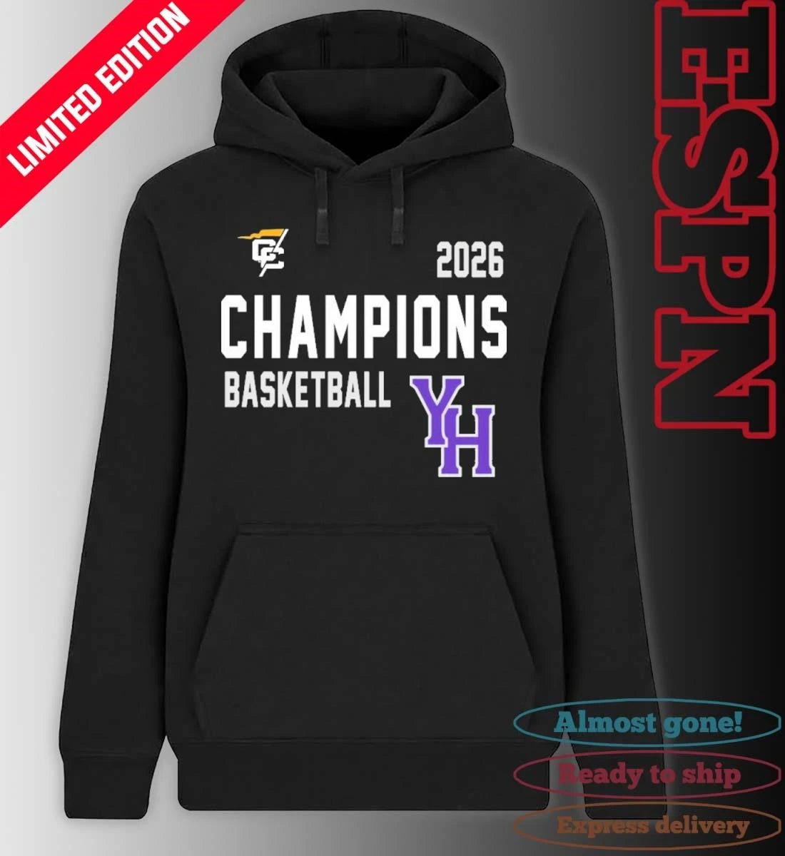 Official Young Harris Men’s Basketball CC Champions T- Shirt