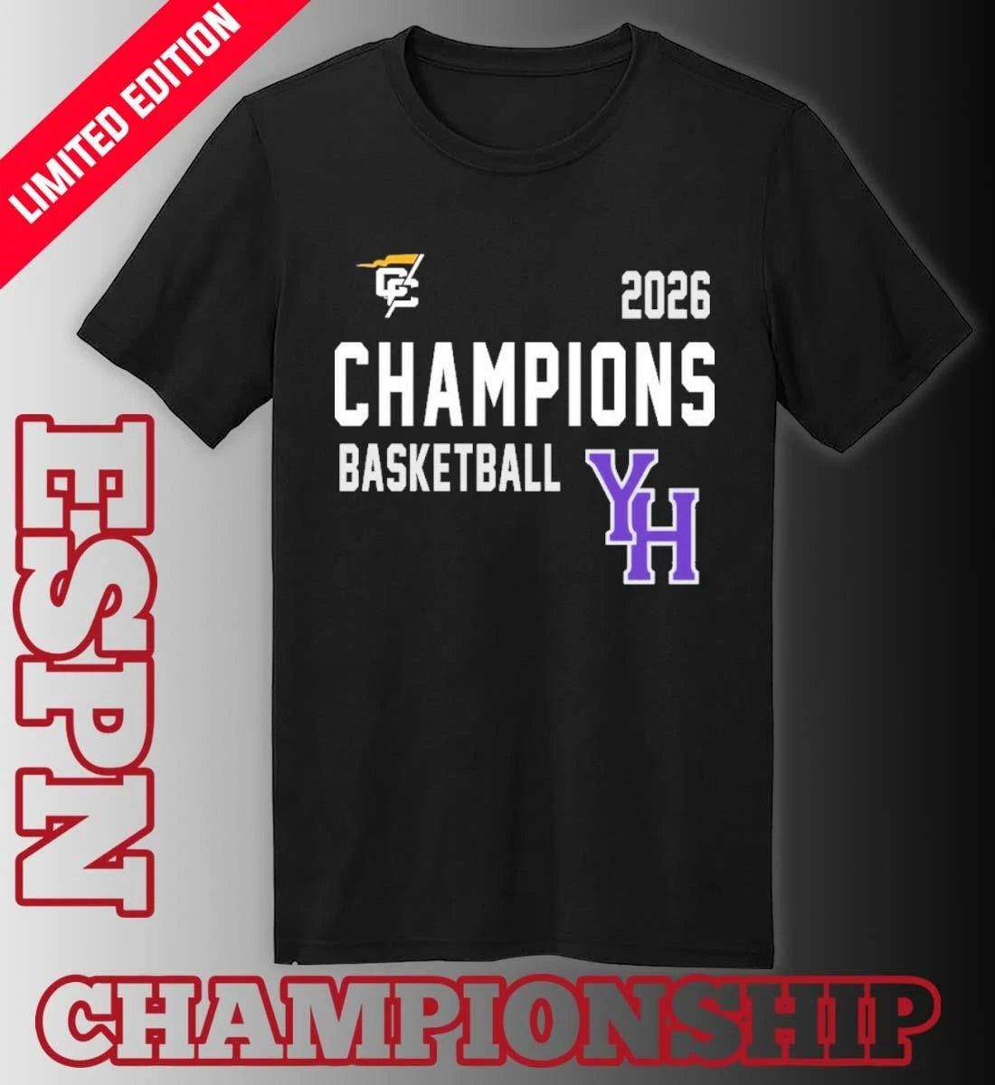 Official Young Harris Men’s Basketball CC Champions T- Shirt