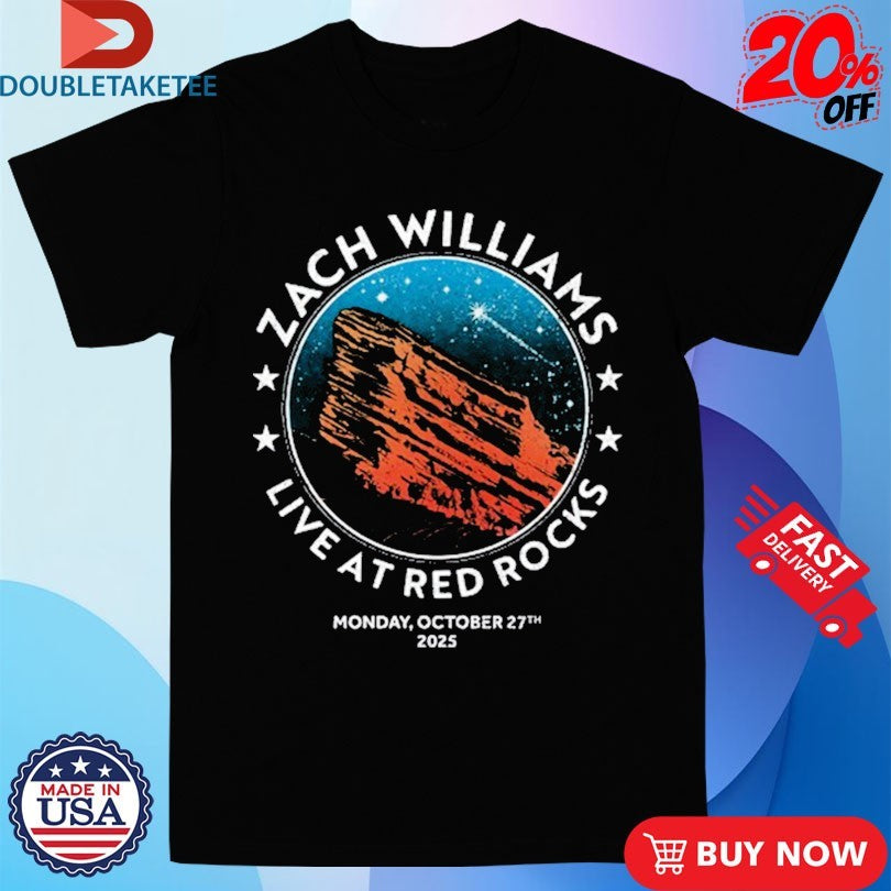 Official Zach Williams Red Rocks Amphitheatre Oct 27 2025 Shirts
