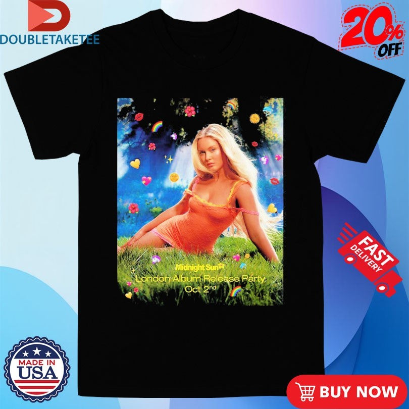 Official Zara Larsson Midnight Sun London Album Release Party On October 2 2025 Shirts