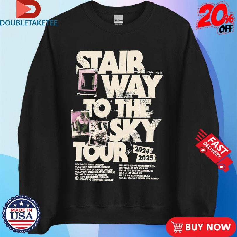 Official Zayn Stairway To The Sky Tour 2024 2025 Shirts