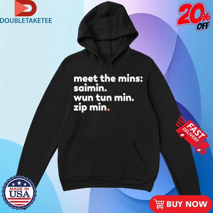 Official Zippy’s Meet The Mins Saimin Wun Tun Min Zip Min Shirts