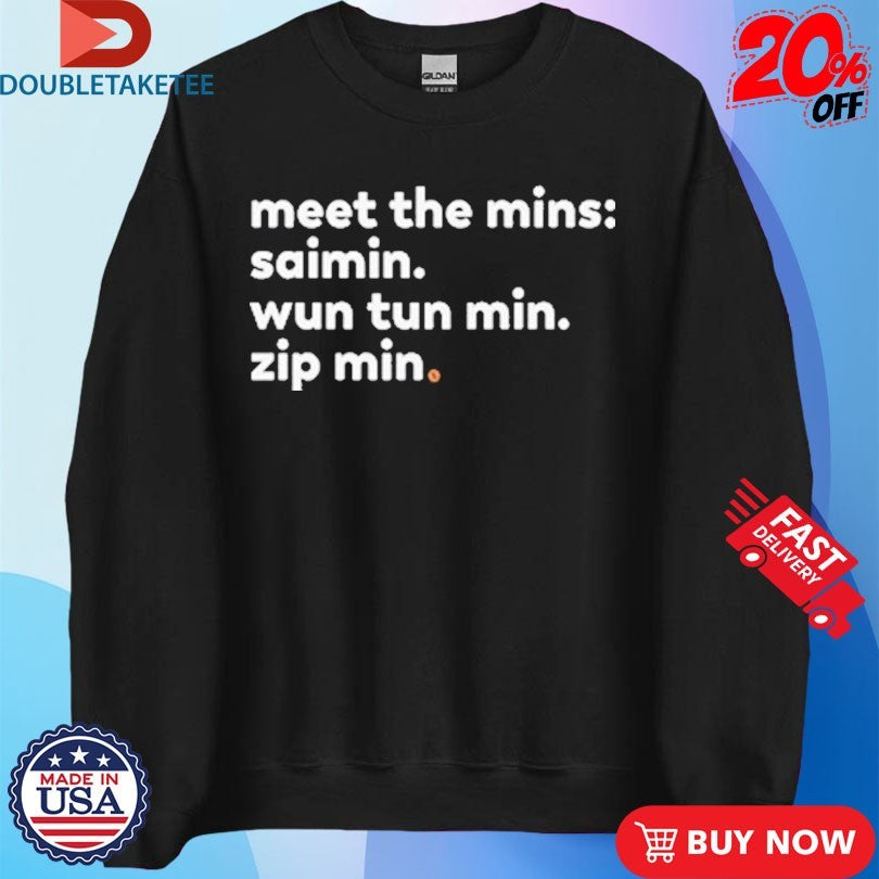 Official Zippy’s Meet The Mins Saimin Wun Tun Min Zip Min Shirts