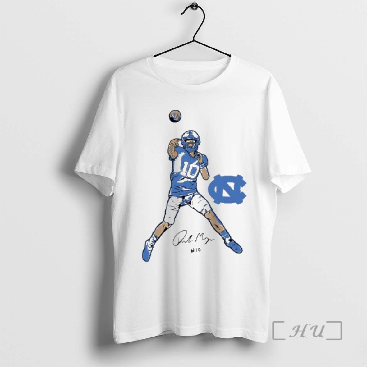 Officials Drake Maye North Carolina Tar Heels Signature Number 10 Football Action 2 T-Shirts, Hoodie, Sweatshirt