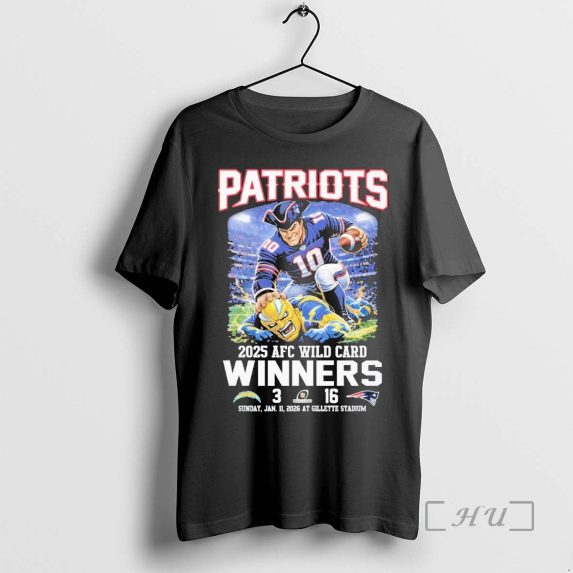 Officials New England Patriots 2025 Afc Wild Card Winners Mascot T-Shirts, Hoodie, Sweatshirt | ZylaModa.com