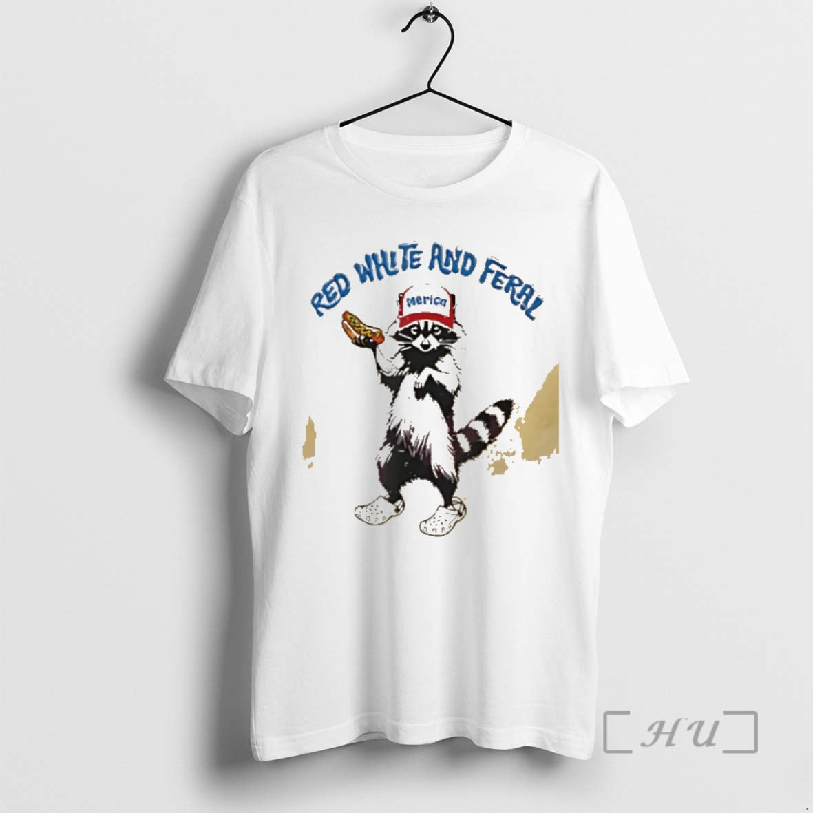 Officials Usa Feral Raccoon Patriotic Red White And Deral