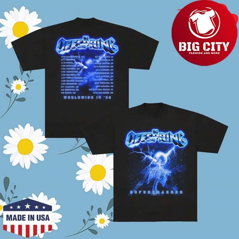 Offspring Supercharged Skeleton 2026 Tour Two Sided Shirt
