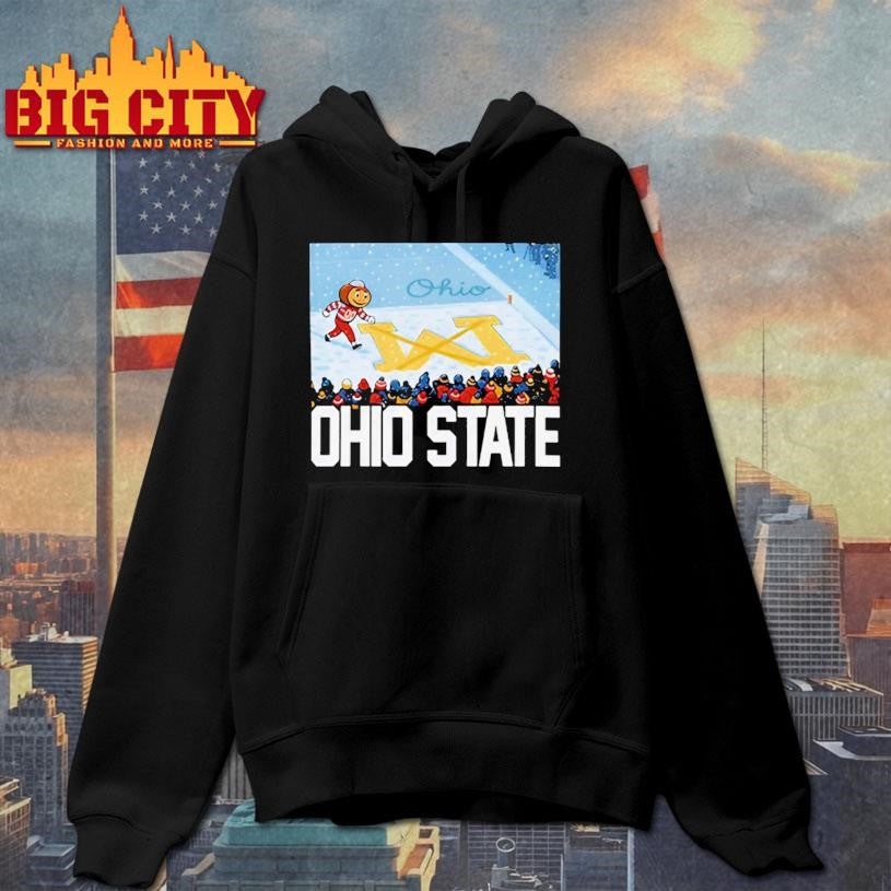 Official Ohio Vs Michigan Rivalry Script Ohio On Big M Shirt
