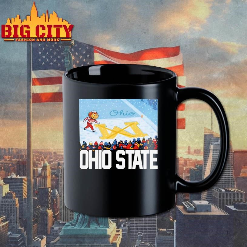 Official Ohio Vs Michigan Rivalry Script Ohio On Big M Shirt