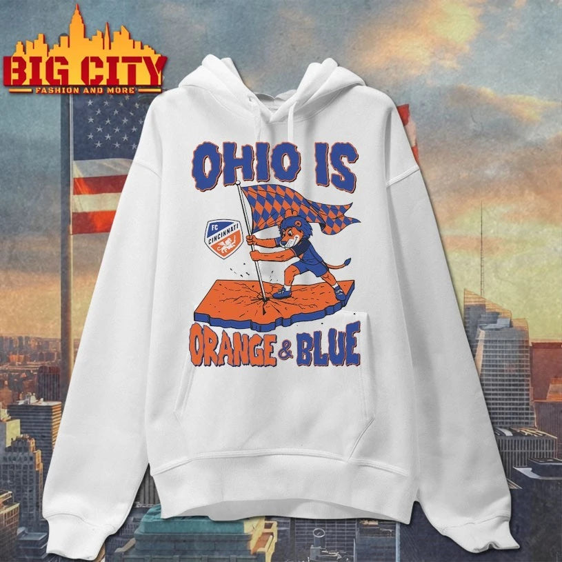 Ohio is Orange &amp; Blue FC Cincinnati Mascot Shirt