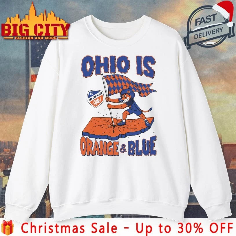 Ohio is Orange &amp; Blue FC Cincinnati Mascot Shirt
