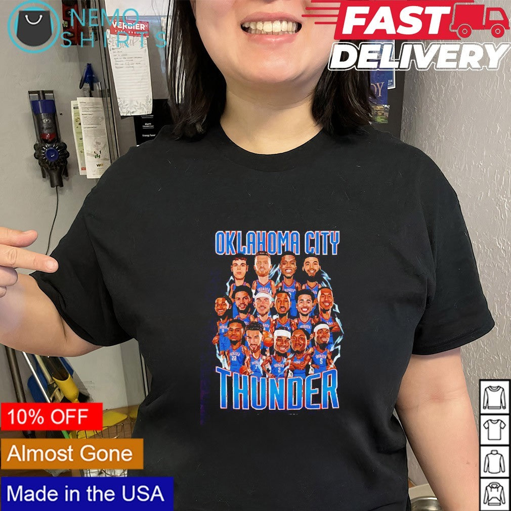 Oklahoma City Thunder 2026 playoffs player team caricature shirt