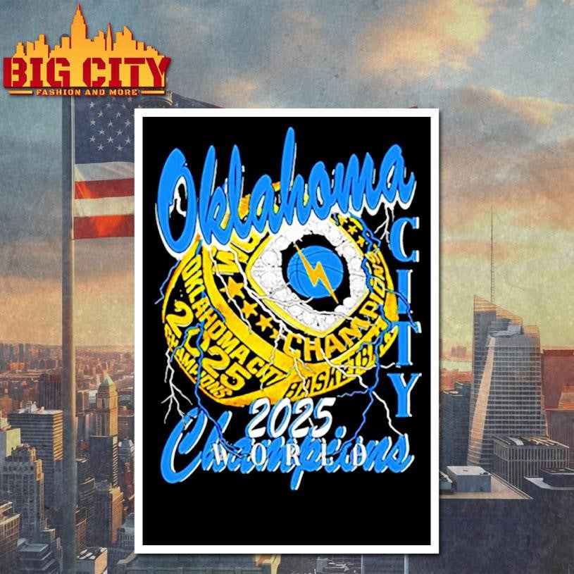 Oklahoma City Thunder ring Champions 2025 shirt