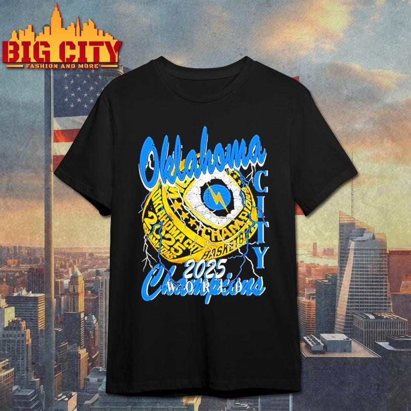 Oklahoma City Thunder ring Champions 2025 shirt