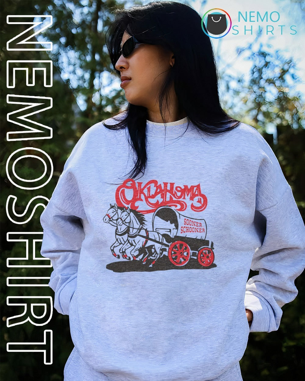 Oklahoma Sooner schooner wagon shirt