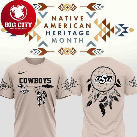 Oklahoma State Cowboys Native American Heritage The Root The Pride 2025 Two Sided Shirt