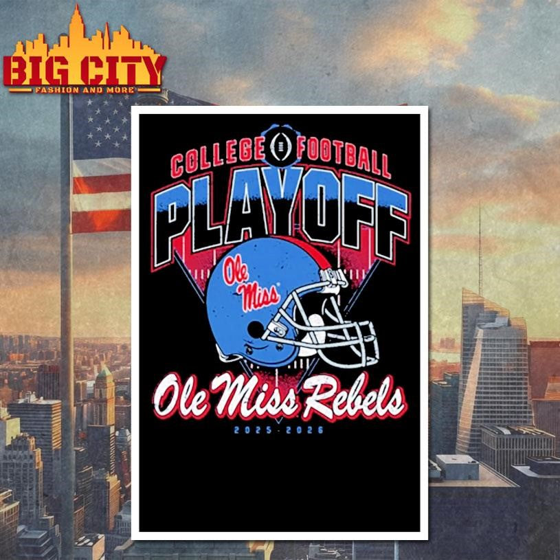 Ole Miss College Football Playoff Rebels Helmet Shirt