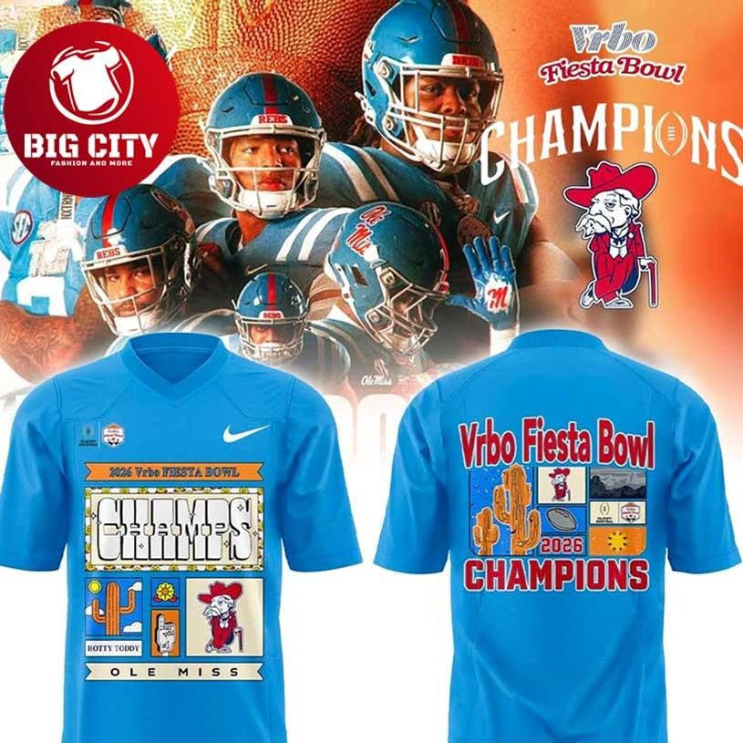 Ole Miss Vrbo Fiesta Bowl Champion 2026 Two Sided Shirt