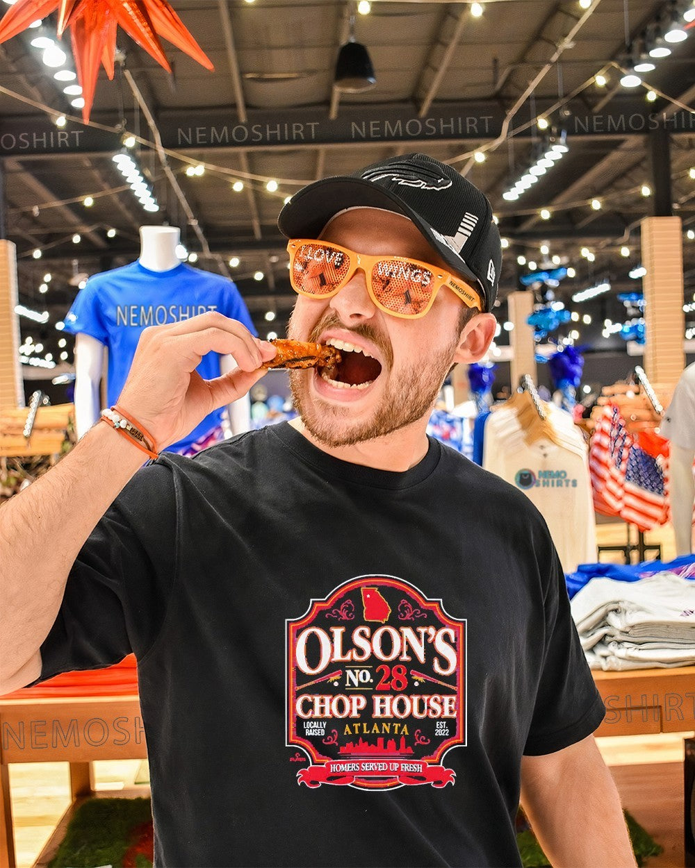 Olson’s no. 28 chop house Matt Olson Atlanta Braves shirt