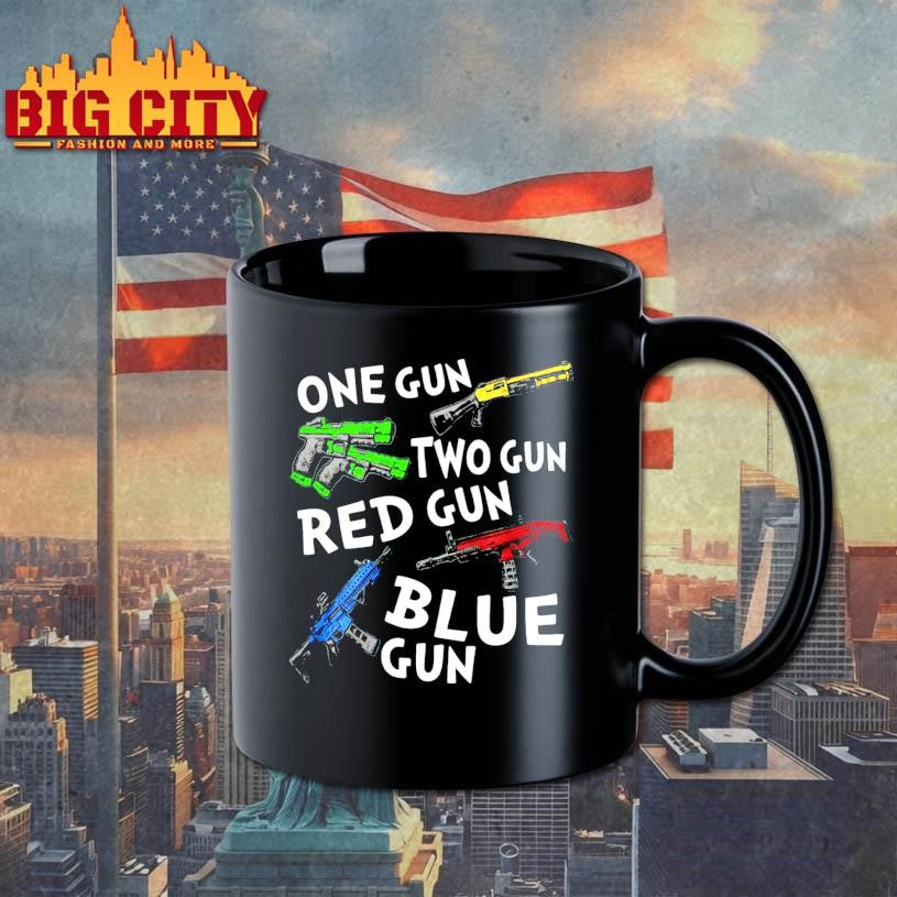One Gun Two Gun Red Gun Blue Gun 2025 New Shirt