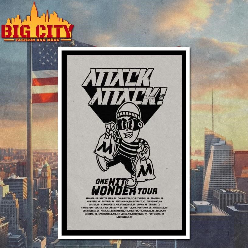 One Hit Wonder Tour 2025 Attack Attack! Poster Shirt