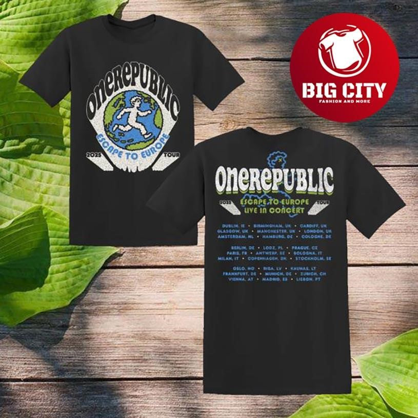 Onerepublic Escape To Europe Globe Two Sided Shirt