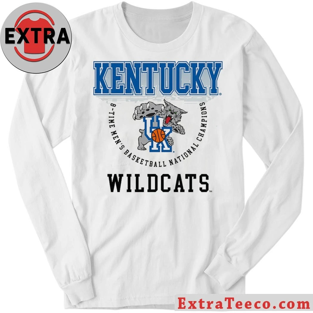 Original Kentucky Wildcats 8 Time Men’s Basketball National Champions Banner Legacy Basketball Logo Shirt