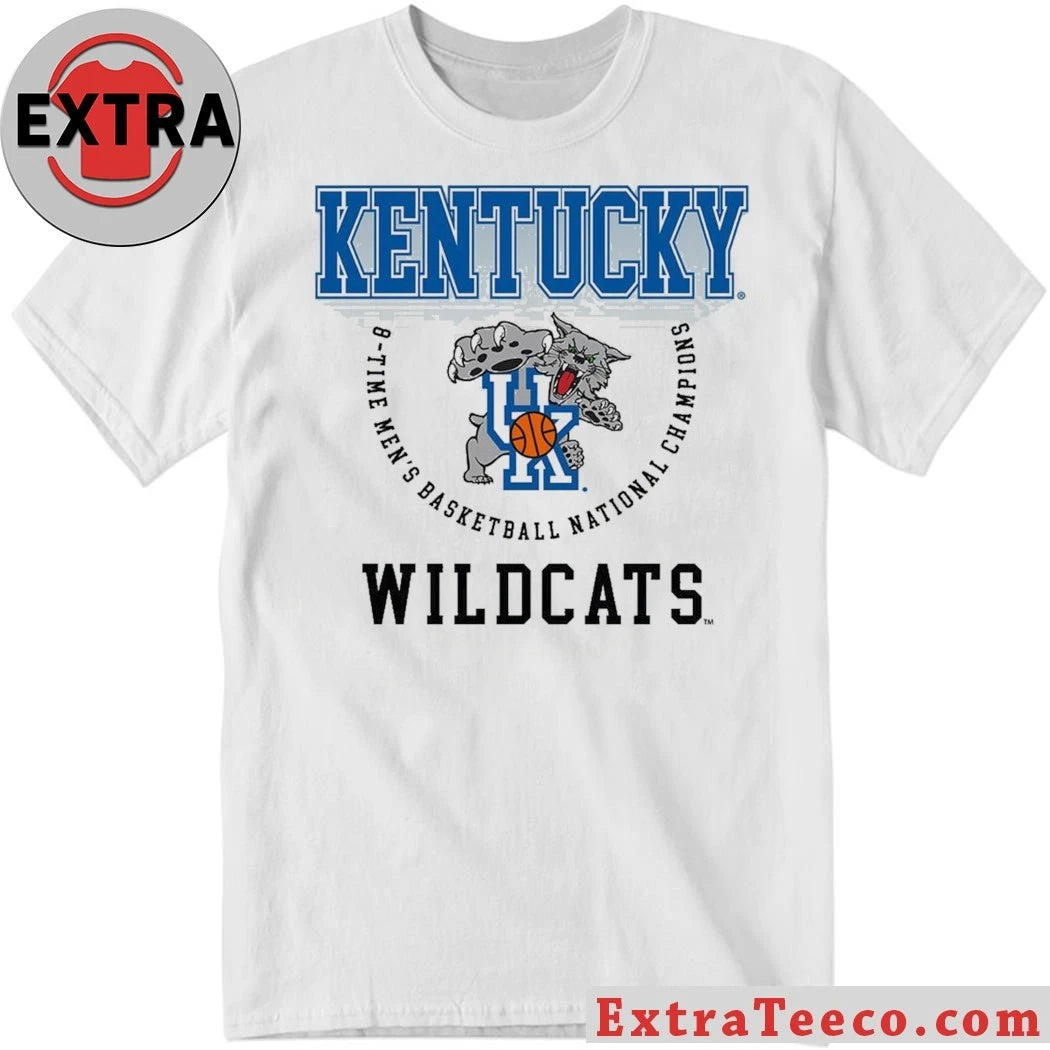 Original Kentucky Wildcats 8 Time Men’s Basketball National Champions Banner Legacy Basketball Logo Shirt