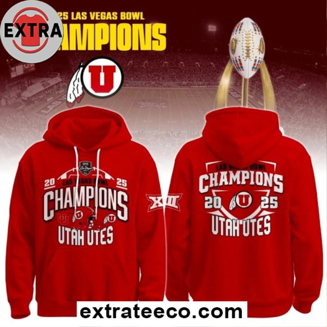 Original Las Vegas Bowl Champions 2025 Utah Utes Logo Two Sided T-shirt