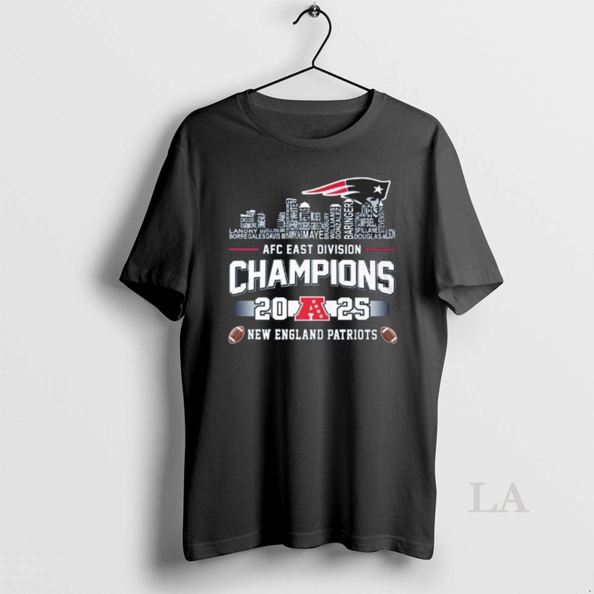 Original New England Patriots Afc East Division Champions 2025 Skyline Names Logo T-Shirts, Hoodie, Sweatshirt | ZylaModa.com