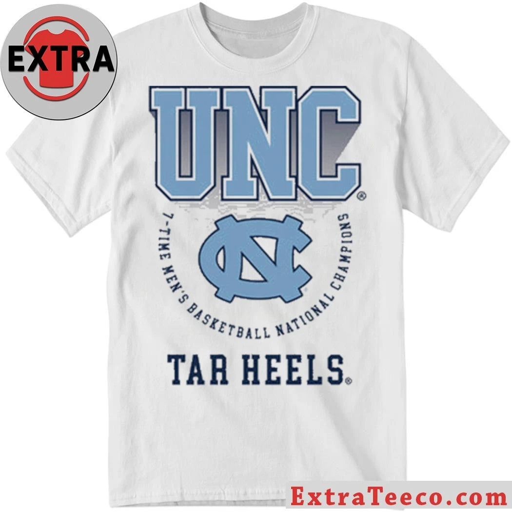 Original North Carolina 7 Time Men’s Basketball National Champions Banner Legacy Basketball Logo Shirt