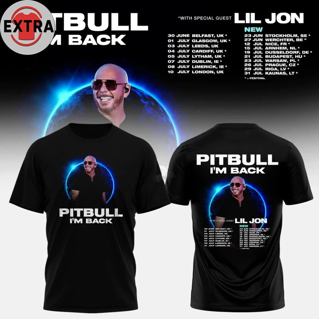 Original Pitbull I’m Back Tour 2026 T-Shirt