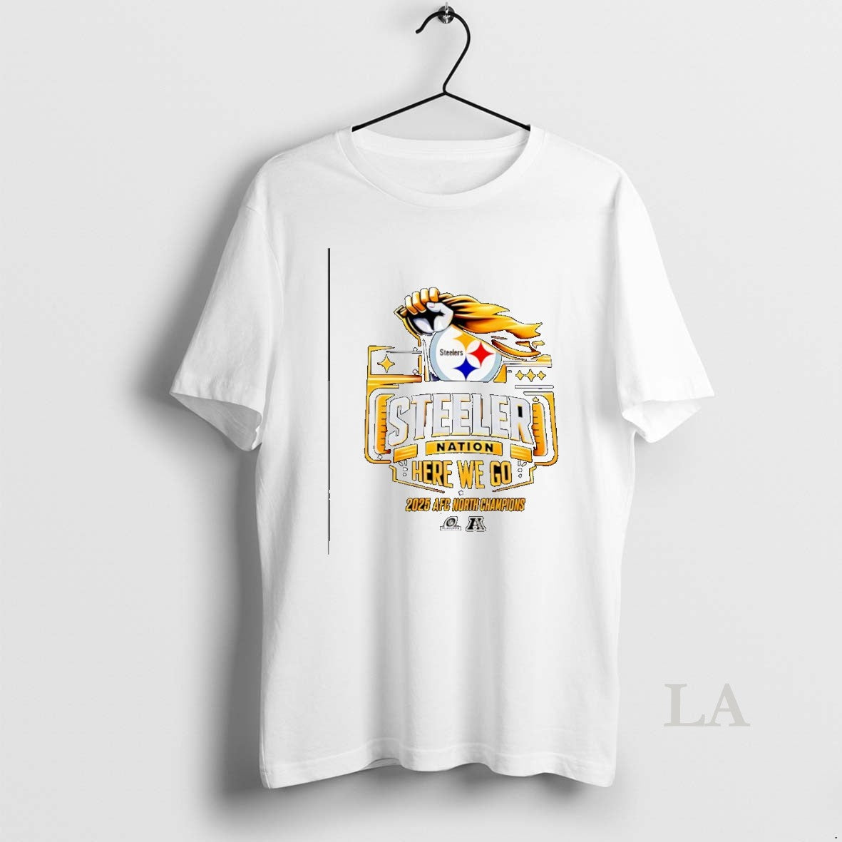 Original Pittsburgh Steelers 2025 Afc North Champions Nation Here We Go T-Shirts, Hoodie, Sweatshirt | ZylaModa.com
