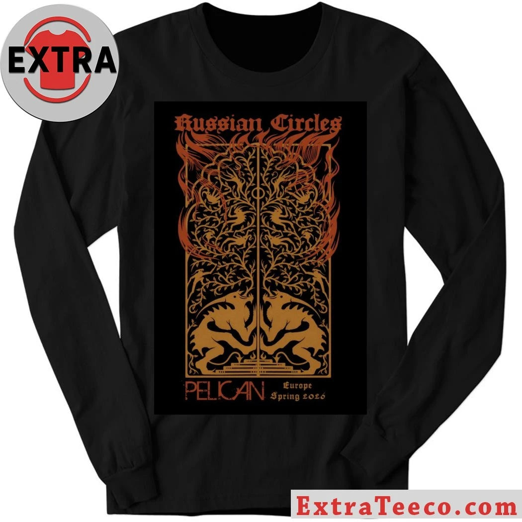 Original Russian Circles EU 2026 Spring Tour Poster Shirt