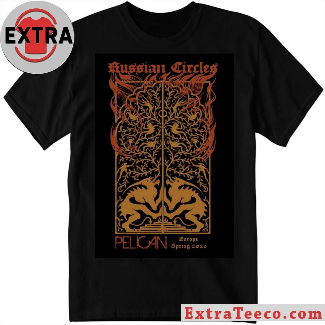 Original Russian Circles EU 2026 Spring Tour Poster Shirt