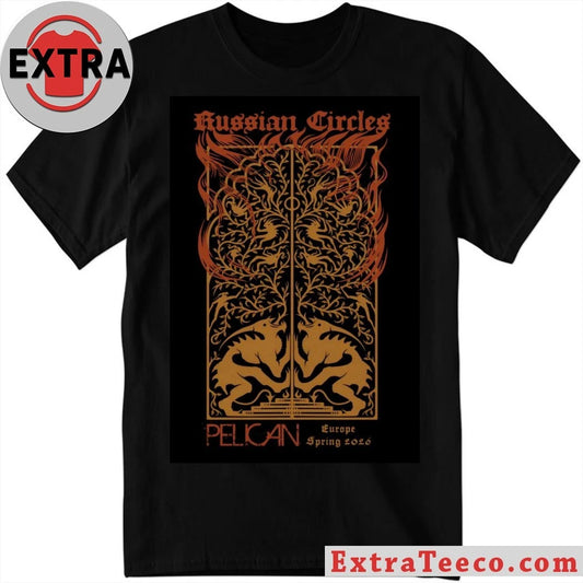 Original Russian Circles EU 2026 Spring Tour Poster Shirt