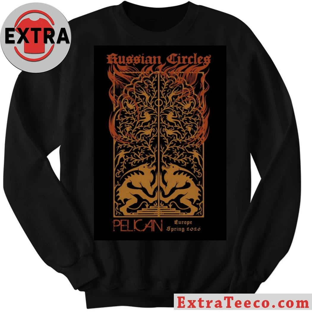Original Russian Circles EU 2026 Spring Tour Poster Shirt