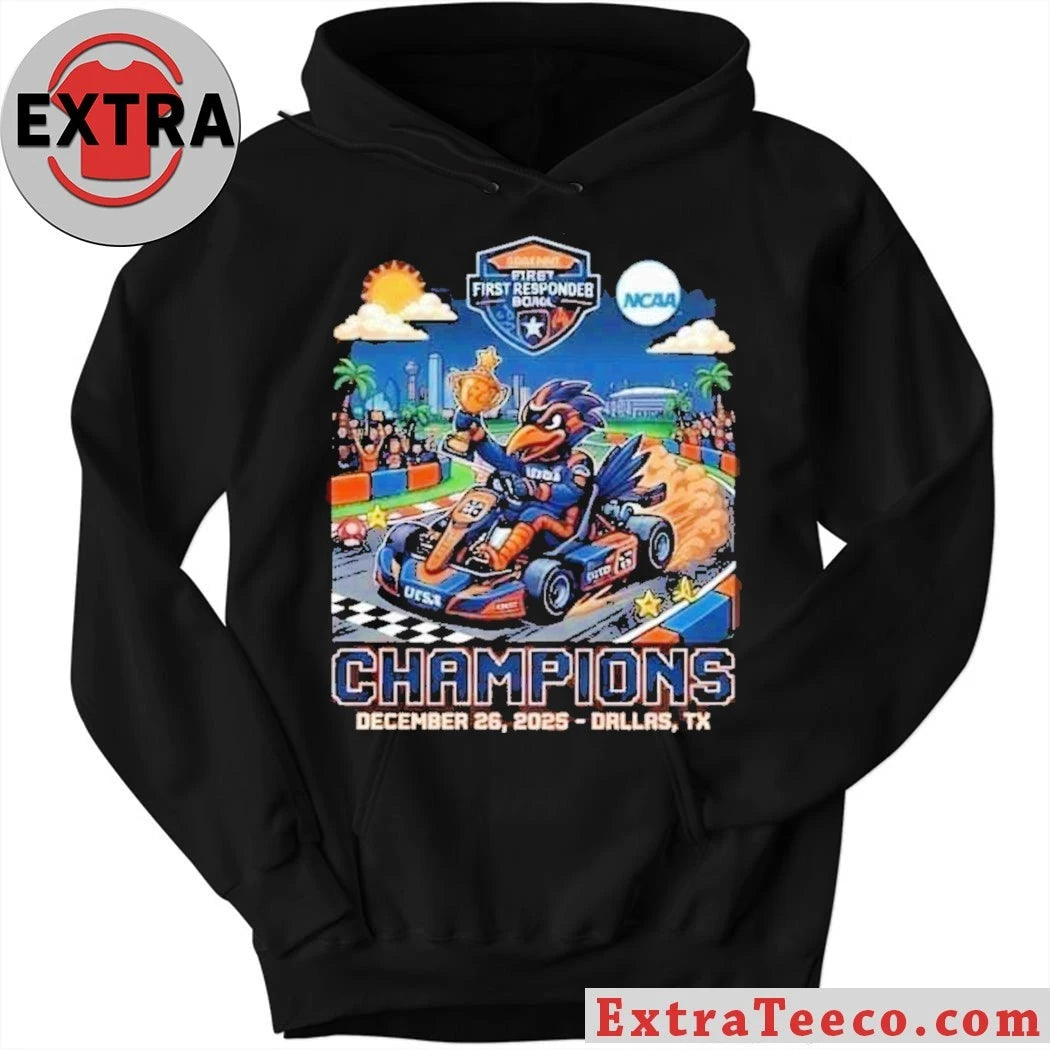 Original T-shirt commemorating the UTSA Roadrunners’ First Responder Bowl victory, December 26, 2025, Dallas, Texas